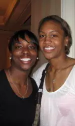 Alisha Tatham and former Tennessee star and current WNBA player Tamika Catchings.