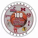 UMass' 100 Seasons Basketball Logo