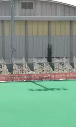The construction is in full swing at Garber Field.