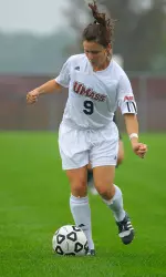 Freshman Natalie Muka had a number of glittering scoring chances on Sunday vs. Holy Cross.