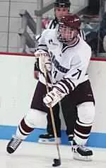 He was named to the 2002-03 Hockey East Second All-Star Team, the 2003-04 Hockey East First All-Star Team and the NCAA All-Tournament teams in 2003 and 2004.