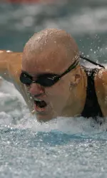 Senior Nate Bromage finished first in the 50 free.
