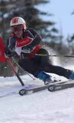 Matthew Small finished third in Sunday's Giant Slalom
