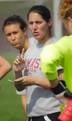 Head coach Angela Napoli has guided the Minutewomen to the A-10 tournament in her first season as head coach.
