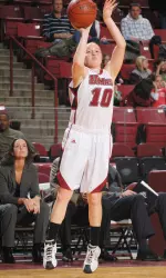 Redshirt junior Megan Zullo totaled a team-best 17 points in the win over NJIT.