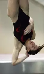 Karen Upperco finished first in botch diving events against Fordham.