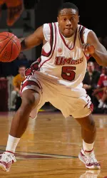 Ricky Harris reached double figures in scoring for the 21st time in 23 games this season.