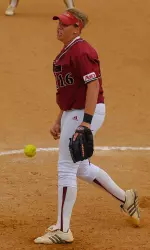 Brandice Balschmiter has struck out 894 batters in her career.