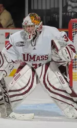Paul Dainton made 22 saves in goal for the Minutemen
