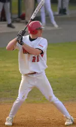 Jim Macdonald was 2-for-3 at the plate on Monday against George Mason.