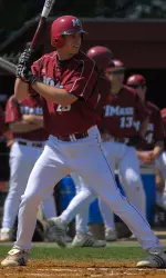 Senior Jim Macdonald hit a homerun against VCU on Wednesday, his first of the season.