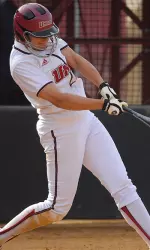 With her 3-for-3 performance, Michelle Libby raised her batting average to .375.