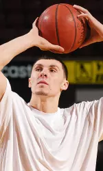 Tony Gaffney was the first player on the court on Senior Night warming up.