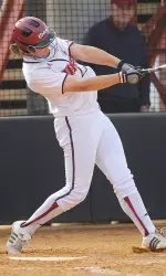 Samantha Salato hit two of UMass' five home runs on the day.