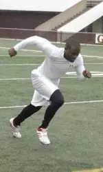 The Eagles were impressed with Courtney Robinson at UMass' Pro Day.