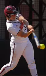 Jessica Serio hit her third home run of the season and doubled in game one.