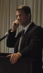 Head Men's Lacrosse Coach Greg Cannella spoke on behalf of Balise.