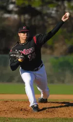 Sophomore Nick Serino struck out eight batters in 5.1 innings against St. Bonaventure on Saturday.