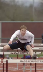 Zach Koncki finished eighth for the Minutemen in the 110 meter hurdles.