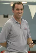 Men's head coach Russ Yarworth was honored for his 30 years of work at UMass.