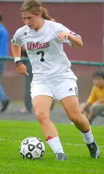 Senior Cristina Adams had three shots on Friday at Holy Cross.