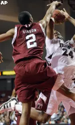 Terrell Vinson scored nine points and grabbed 10 rebounds
