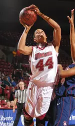 Sophomore Nicole Jones had 10 points and three blocks against GW.
