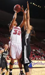 Freshman Jasmine Watson had a double-double against Harvard in her first collegiate start.