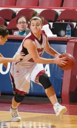 Senior Kim Benton handed out six assists against Rhode Island on Saturday.