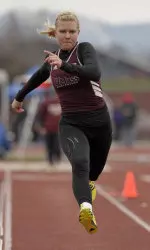 Junior Ida Okkonen placed seventh in the long jump at the Atlantic 10 Championships.