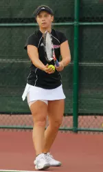 Kaitlyn Carpenter did a solid job filling in for the injured Comas at No. 2 doubles.