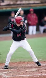 Senior Brian Baudinet went 3-for-4 at the plate in game two against the Cowboys on Saturday.