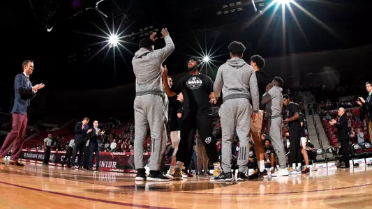 Men's Basketball Intros Mullins Center Crowd Fans