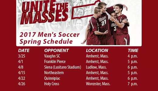 umass men's soccer 2017 spring schedule