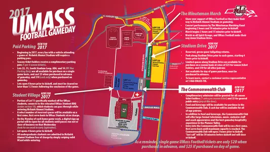 UMass Football Gameday Infographic