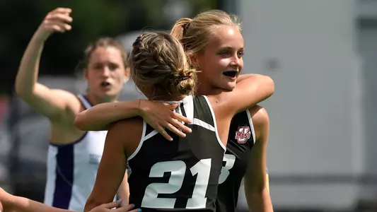Nicole Kuerzi and Anne Dijkstra celebrate a goal