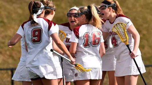 UMass celebrates a goal