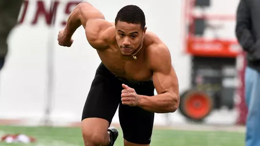 Jackson Porter at the 2018 UMass Football Pro Day
