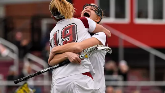 UMass celebrates a goal