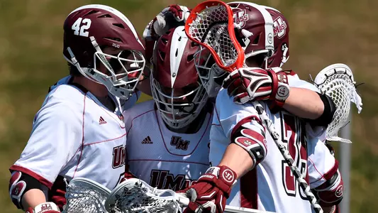 UMass celebrates a goal