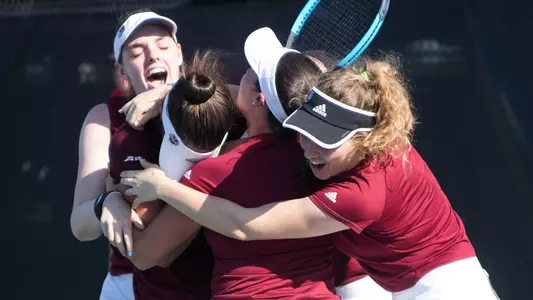 Tennis Celebrates A-10 Semifinal Win (2018)