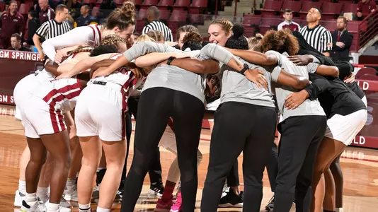 WBB Merrimack Pregame Huddle