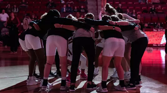 Tucci Merrimack WBB Huddle