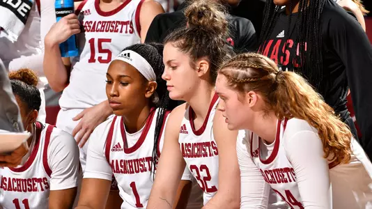 WBB Huddle vs. SCSU 2019-20