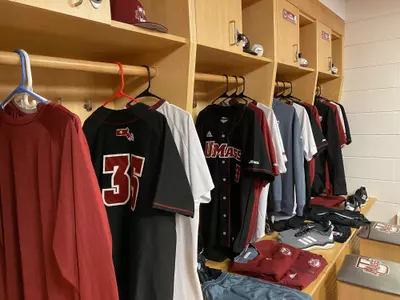 Baseball Locker Room Gear Display