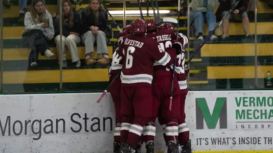 Goal celebration at UVM
