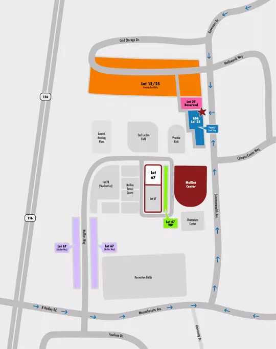 Mullins Parking Map - ADA - Lot 25