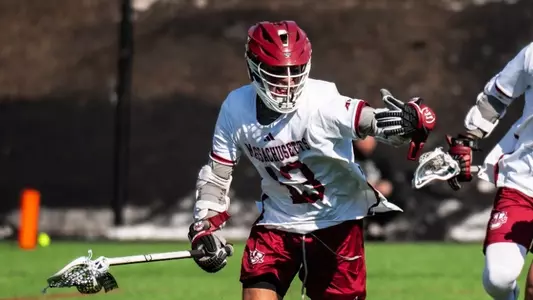 Thomas Bagnall celebrates a goal on Garber Field