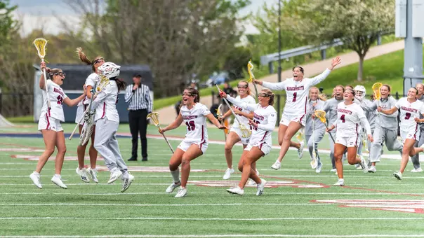 Women's Lacrosse Team Celebration Robert Morris