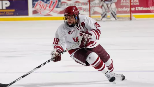 James Marcou on ice in white